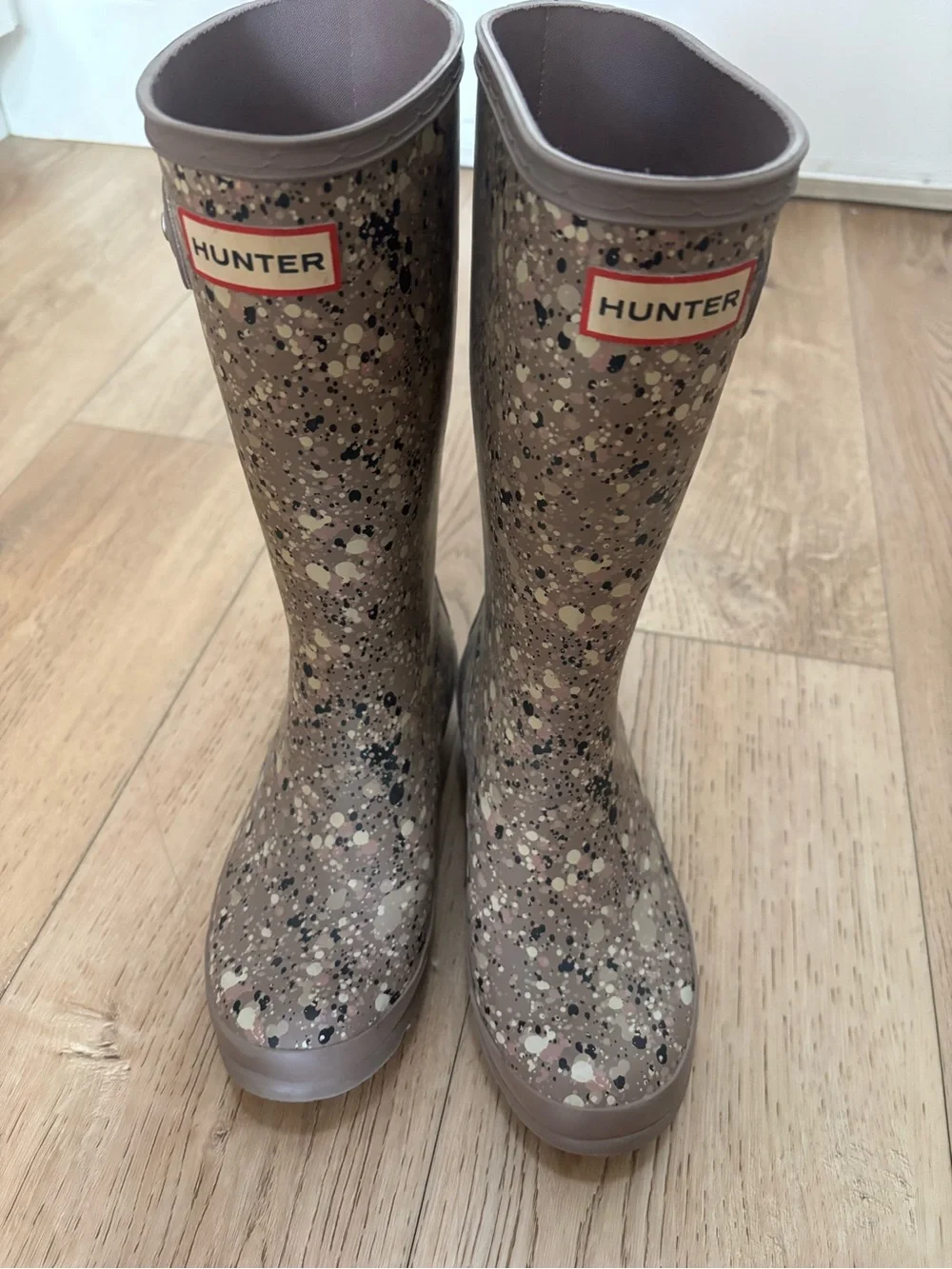 Hunter Kids Speckled Brown & Black Rain Boots